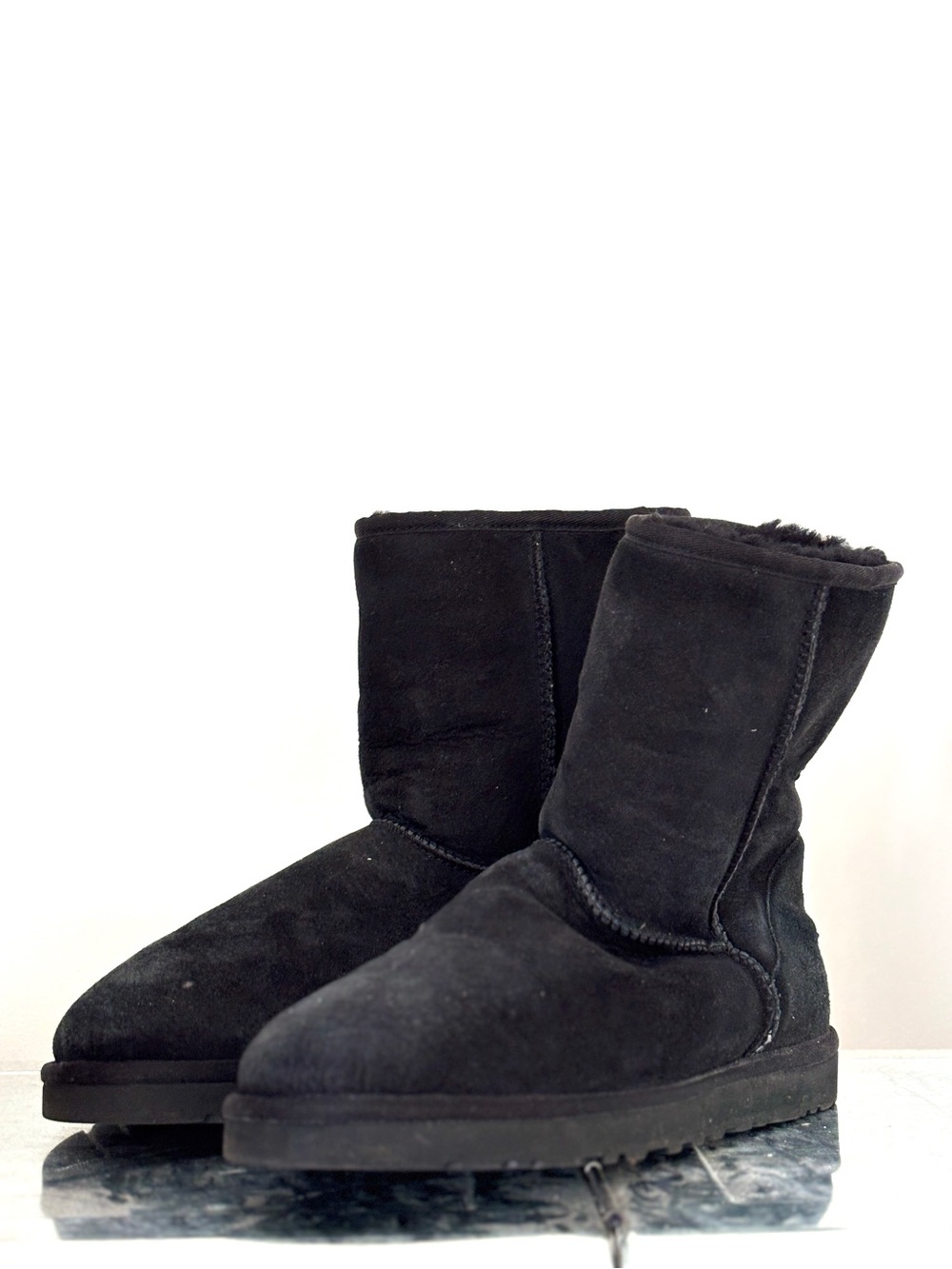UGG Men's Classic Short Boot - Black Suede - 10